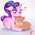 Size: 2100x2100 | Tagged: safe, artist:mrscurlystyles, starlight glimmer, corgi, dog, pony, unicorn, g4, blushing, cute, daaaaaaaaaaaw, female, floppy ears, glimmerbetes, high res, hnnng, mare, smiling, weapons-grade cute, wholesome