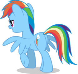 Size: 7000x6649 | Tagged: safe, artist:luckreza8, rainbow dash, pegasus, pony, g4, the mean 6, .svg available, absurd resolution, butt, female, mare, open mouth, plot, rainbutt dash, simple background, solo, transparent background, underhoof, vector