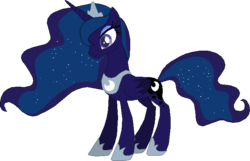 Size: 699x451 | Tagged: safe, artist:westrail642fan, princess luna, alicorn, pony, rise and fall, g4, alternate timeline, alternate universe, concave belly, ethereal mane, female, mare, queen luna, simple background, slender, solo, starry mane, thin, transparent background