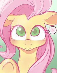 Size: 922x1181 | Tagged: safe, artist:noupu, fluttershy, pegasus, pony, g4, blushing, female, looking at you, mare, solo