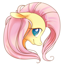 Size: 400x400 | Tagged: safe, artist:tiitcha, fluttershy, pony, g4, bust, cute, female, looking at you, mare, shyabetes, simple background, solo, transparent background
