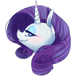 Size: 400x400 | Tagged: safe, artist:tiitcha, rarity, pony, unicorn, g4, bust, female, looking at you, mare, simple background, solo, transparent background