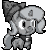 Size: 132x138 | Tagged: safe, artist:sonicboy112, princess luna, alicorn, pony, moonstuck, g4, animated, cartographer's cap, female, filly, hat, monochrome, pixel art, simple background, solo, transparent background, woona, younger