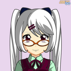 Size: 476x476 | Tagged: safe, artist:sugarcoat176, sugarcoat, equestria girls, g4, anime, female, human coloration, smiling, solo, style emulation