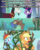 Size: 1920x2401 | Tagged: safe, edit, edited screencap, screencap, applejack, chancellor neighsay, rainbow dash, twilight sparkle, yona, alicorn, earth pony, pegasus, pony, unicorn, yak, g4, non-compete clause, asphyxiation, bubble, cloak, clothes, cloven hooves, cowboy hat, danger, dialogue, drowning, eyes closed, female, hat, helmet, male, mare, stallion, strawman has a point, twilight sparkle (alicorn), underwater