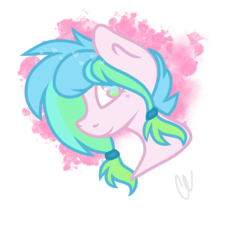 Size: 2500x2500 | Tagged: safe, artist:chococakebabe, oc, oc only, oc:fairie box, bat pony, pony, bust, female, high res, mare, portrait, simple background, solo, transparent background