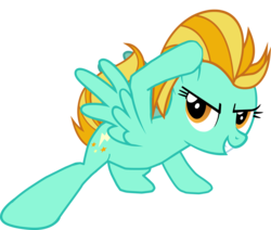 Size: 3000x2547 | Tagged: artist needed, safe, lightning dust, pegasus, pony, g4, female, high res, looking at you, mare, simple background, smiling, solo, spread wings, transparent background, wings