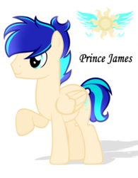 Size: 1024x1312 | Tagged: safe, artist:starglaxy, oc, oc only, oc:prince james, pegasus, pony, male, offspring, parent:princess celestia, show accurate, simple background, solo, stallion, transparent background