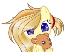 Size: 2630x2104 | Tagged: safe, artist:su-star, oc, oc only, oc:ivory buttercup, pegasus, pony, female, filly, high res, simple background, solo, teddy bear, transparent background