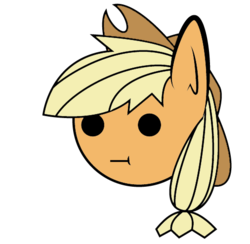 Size: 506x494 | Tagged: artist needed, safe, artist:icicle-niceicle-1517, color edit, derpibooru exclusive, edit, applejack, earth pony, pony, g4, :t, bust, colored, female, hat, mare, simple, simple background, solo, transparent background