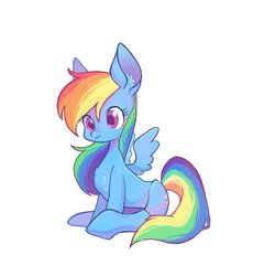 Size: 1374x1491 | Tagged: safe, artist:ikirunosindo, rainbow dash, pegasus, pony, g4, female, looking at you, mare, simple background, solo, white background