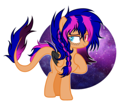 Size: 1024x859 | Tagged: safe, artist:mintoria, oc, oc only, oc:illusion, pegasus, pony, female, heterochromia, mare, simple background, solo, transparent background, two toned wings