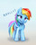 Size: 731x917 | Tagged: safe, artist:xbi, rainbow dash, pegasus, pony, g4, dialogue, female, gradient background, looking at you, solo