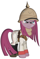 Size: 2051x3000 | Tagged: dead source, safe, artist:brony-works, pinkie pie, earth pony, pony, g4, boots, clothes, female, high res, military, military uniform, mud, ottoman, ottoman empire, pinkamena diane pie, shoes, simple background, solo, transparent background, uniform, vector, world war i