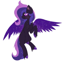 Size: 1450x1423 | Tagged: safe, artist:electricaldragon, oc, oc only, oc:constance, pegasus, pony, female, mare, purple sclera, simple background, solo, transparent background, two toned wings