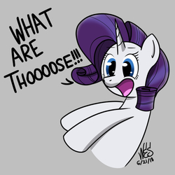 Size: 700x700 | Tagged: safe, artist:nesdoesart, rarity, pony, unicorn, g4, black panther, female, mare, meme, reaction image, simple background, what are thoooose