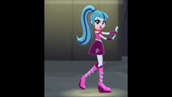 Size: 854x480 | Tagged: safe, edit, edited screencap, editor:someguy845, screencap, sound edit, sonata dusk, equestria girls, g4, my little pony equestria girls: rainbow rocks, amulet, animated, boots, cropped, cute, dancing, female, gem, high heel boots, letterboxing, looking at you, music, ponytail, shoes, singing, siren gem, solo, sonatabetes, sound, webm