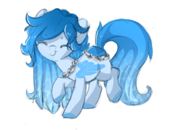 Size: 838x638 | Tagged: safe, artist:xsidera, oc, oc only, original species, pond pony, eyes closed, female, simple background, smiling, solo, transparent background, wings