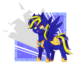 Size: 2786x2314 | Tagged: safe, artist:honeybbear, oc, oc only, oc:skylane bravo, pegasus, pony, armor, high res, male, royal guard, simple background, solo, stallion, transparent background