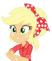 Size: 794x940 | Tagged: dead source, safe, artist:rarespirit611, applejack, equestria girls, five to nine, g4, my little pony equestria girls: better together, clothes, female, freckles, simple background, solo, transparent background, vector