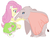 Size: 427x323 | Tagged: safe, artist:wesleyabram, fluttershy, elephant, equestria girls, g4, crossover, dumbo