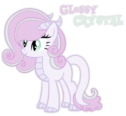 Size: 800x739 | Tagged: safe, artist:cirillaq, oc, oc only, oc:glossy crystal, dracony, hybrid, female, interspecies offspring, offspring, parent:rarity, parent:spike, parents:sparity, simple background, solo, transparent background