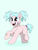 Size: 1537x2048 | Tagged: safe, artist:pastel-charms, oc, oc only, oc:twinkle star, earth pony, pony, bandaid, blue background, female, filly, missing teeth, offspring, parent:cheese sandwich, parent:pinkie pie, parents:cheesepie, simple background, solo