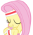 Size: 1500x1596 | Tagged: safe, artist:rivalcat, fluttershy, pony, g4, hurricane fluttershy, cute, female, forelegs crossed, headband, lip bite, simple background, solo, sweatband, transparent background, vector, workout outfit