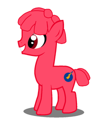 Size: 742x873 | Tagged: safe, earth pony, pony, g4, base used, bello, colt, foal, grin, jammbonian, jammbonian pony, jelly jamm, male, ponified, rule 85, shadow, simple background, smiling, solo, white background