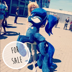 Size: 598x597 | Tagged: safe, artist:lioncubcreations, derpy hooves, princess luna, gamer luna, g4, clothes, cosplay, costume, ebay, huge, irl, photo, plushie, ponytail