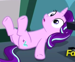 Size: 509x418 | Tagged: safe, screencap, starlight glimmer, pony, unicorn, g4, rock solid friendship, cropped, female, lying down, mare, solo