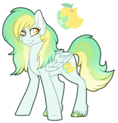 Size: 1000x1041 | Tagged: safe, artist:squeakshimi, oc, oc only, oc:apple tumble, pegasus, pony, female, magical lesbian spawn, mare, offspring, parent:apple fritter, parent:rainbow dash, simple background, solo, transparent background