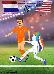 Size: 1700x2338 | Tagged: safe, artist:robukun, rainbow dash, equestria girls, g4, football, netherlands, sports, united states