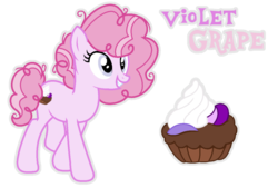 Size: 800x541 | Tagged: safe, artist:cirillaq, oc, oc only, oc:violet grape, earth pony, pony, female, mare, offspring, parent:party favor, parent:pinkie pie, parents:partypie, simple background, solo, transparent background