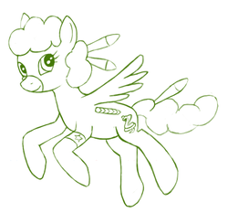 Size: 464x453 | Tagged: safe, artist:sigmatura, pegasus, pony, bell p-39 airacobra, female, mare, monochrome, ponified, sketch, solo