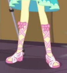 Size: 236x255 | Tagged: safe, screencap, fluttershy, equestria girls, equestria girls series, g4, outtakes (episode), cropped, feet, legs, pictures of legs, sandals