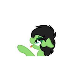 Size: 4840x4560 | Tagged: safe, artist:daku, oc, oc only, oc:filly anon, pony, absurd resolution, exploitable, female, filly, floppy ears, licking, lidded eyes, open mouth, simple background, solo, the taste of a liar, tongue out, transparent background
