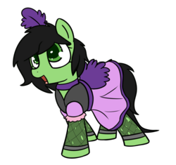 Size: 1822x1711 | Tagged: safe, artist:neuro, oc, oc only, oc:filly anon, pony, clothes, cute, dress, female, filly, happy, looking at you, open mouth, showgirl, simple background, solo, transparent background