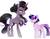 Size: 1181x914 | Tagged: safe, artist:tingsan, king sombra, twilight sparkle, alicorn, pony, g4, curved horn, dusk shine, female, horn, male, mare, prince dusk, queen umbra, rule 63, ship:twibra, ship:umbrashine, shipping, simple background, smiling, stallion, straight, twilight sparkle (alicorn), umbrasparkle, white background