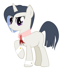 Size: 6812x8327 | Tagged: safe, artist:drarkusss0, oc, oc only, oc:nuance harmoney, pony, unicorn, icey-verse, absurd resolution, bowtie, female, magical lesbian spawn, mare, next generation, offspring, parent:octavia melody, parent:vinyl scratch, parents:scratchtavia, simple background, solo, transparent background, vector