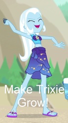 Size: 553x998 | Tagged: safe, edit, edited screencap, screencap, trixie, equestria girls, equestria girls specials, g4, my little pony equestria girls: better together, my little pony equestria girls: forgotten friendship, clothes, cropped, eyes closed, female, power rangers, solo, swimsuit