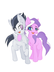 Size: 960x1280 | Tagged: safe, artist:asktheinfiltrators, artist:steelsoul, diamond tiara, rumble, earth pony, pegasus, pony, g4, cheek fluff, chest fluff, colt, cute, duo, duo male and female, female, filly, fluffy, foal, folded wings, hoof around neck, male, open mouth, shipping, simple background, straight, tiarumble, transparent background