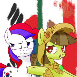Size: 1500x1500 | Tagged: safe, artist:archooves, oc, oc:tailcoatl, pony, aztec, base used, flag, mexican, mexico, nation ponies, ponified, south korea