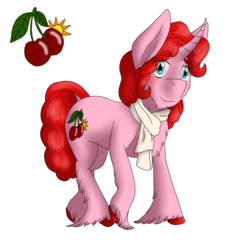 Size: 1369x1441 | Tagged: safe, artist:midnightfire1222, oc, oc only, oc:sunkissed cherry, pony, unicorn, blushing, fluffy, pink, shy, simple background, solo, transparent background