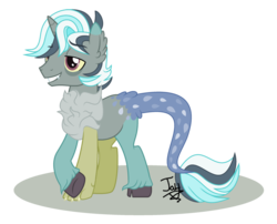 Size: 1024x827 | Tagged: safe, artist:jaythecatlover, oc, oc only, oc:moonshine, draconequus, hybrid, base used, interspecies offspring, male, offspring, parent:discord, parent:trixie, parents:trixcord, simple background, solo, transparent background