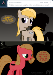 Size: 1024x1450 | Tagged: safe, artist:diegotan, oc, oc:pun, earth pony, pony, ask pun, airplane!, ask, female, mare, pun