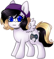 Size: 1209x1307 | Tagged: safe, artist:grapegrass, oc, oc only, oc:rory gigabyte, pegasus, pony, blue eyes, commission, cute, hat, male, ocbetes, simple background, solo, stallion, transparent background, ych result