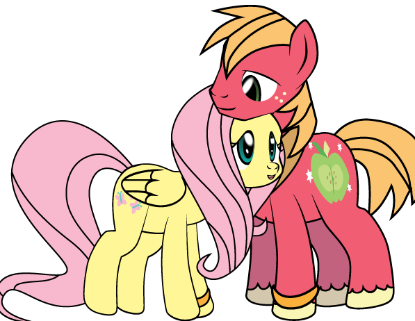 1764833 Safe Artist Dekomaru Edit Big Macintosh Fluttershy