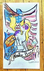 Size: 1024x1677 | Tagged: safe, artist:colorsceempainting, pony, bastion brony, france, paint, painting, solo, traditional art, united states, watercolor painting