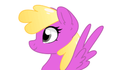 Size: 800x450 | Tagged: safe, artist:roaert, oc, oc:safira, pony, animated, cute, gif, looking at you, smiling, solo